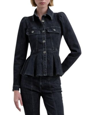 Women's Puffed Sleeve Denim Shirt
