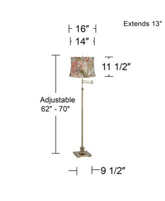 Chic Style Swing Arm Adjustable Floor Lamp 70" Tall