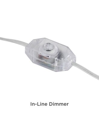 Modern Coastal Table Lamps 25.25" High Set of 2 LED with Round Risers Dimmer Ceramic Drum Shade for Living Room