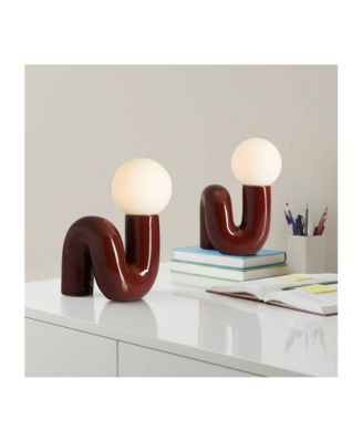 Fondant 11 1/2" Mid Century Modern Accent Table Lamps Set of 2