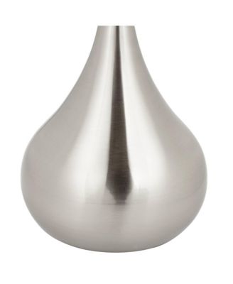 Moderne Mid Century Modern 62" Tall Droplet Floor Lamp with Smart Socket Brushed Nickel Cylinder Shade for Living Room