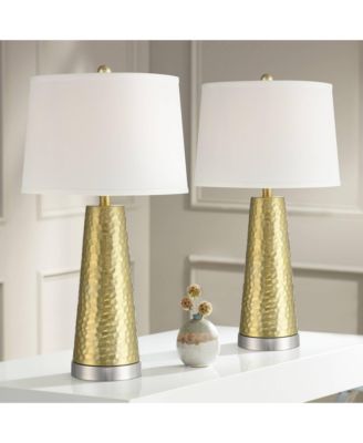 Possini Euro Croley 27 1/2" High Hammered USB Table Lamp Set of 2