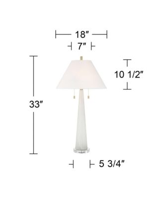 Possini Euro Regina 33" High Glass 2-Light Table Lamp Set of 2