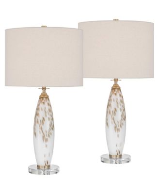 Melina 27 1/2" High  Glass Table Lamp Set with Dimmer