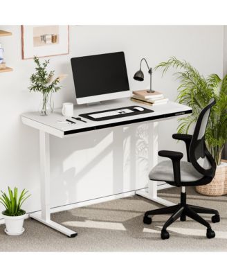 ED2 48"W Electric Adjustable Standing Desk, White (ED2W-E