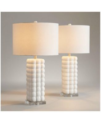 Norma 28" High Textured Bubble Ceramic Table Lamp Set of 2