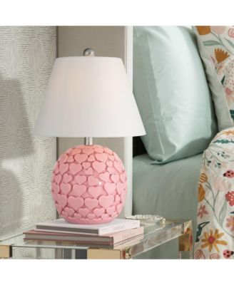 Aurora 17 1/4"H Hearts Ceramic Table Lamp Set of 2 with Dimmer