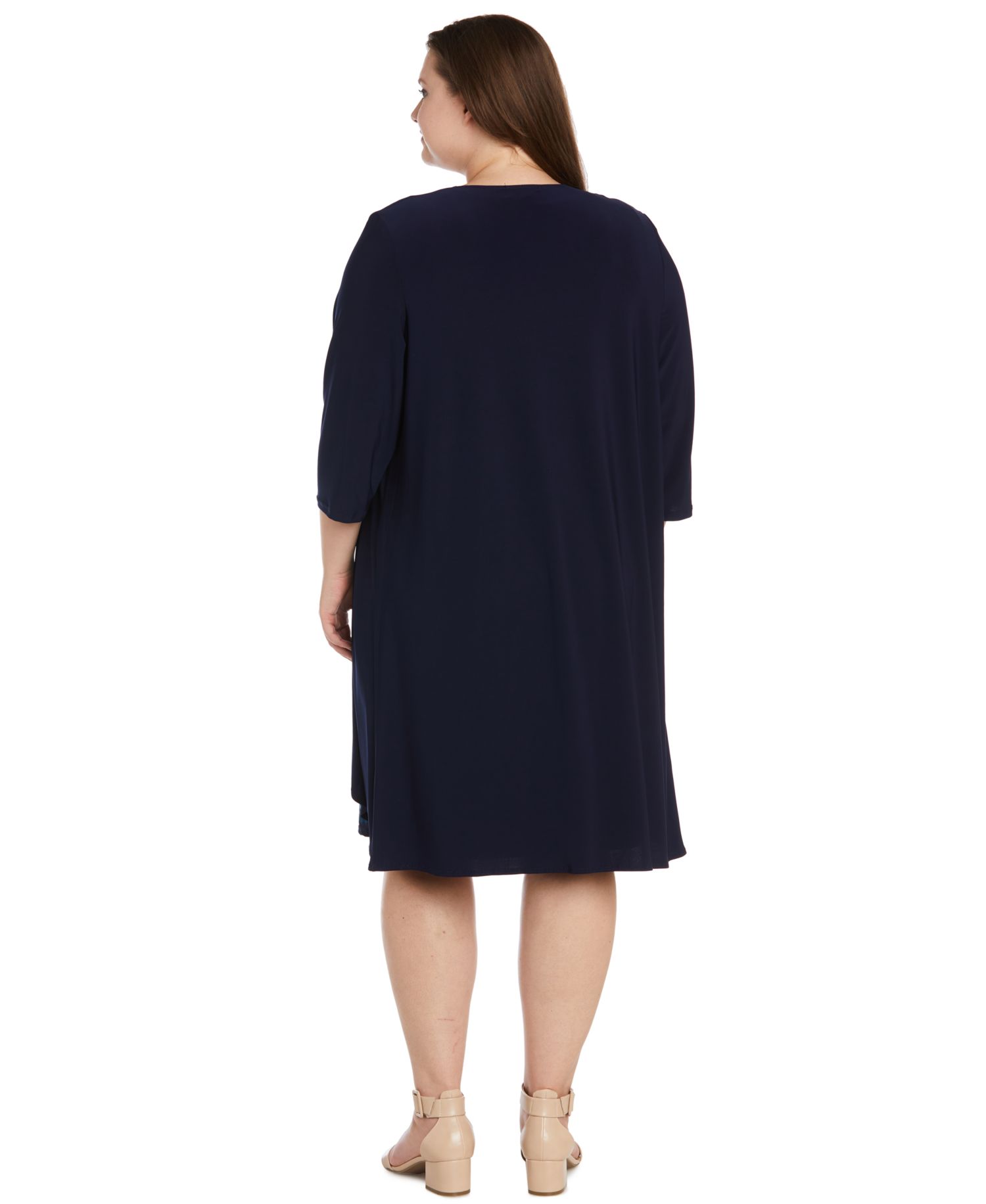 Plus Size Printed Jacket Dress
