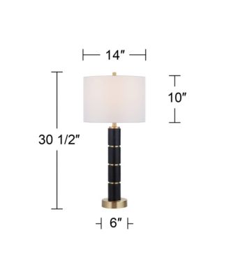 Possini Euro Rainier 30 1/2"H Faux Leather Column Lamp Set of 2