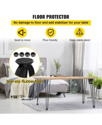 36 in Hairpin Table Legs Set of 4, Carbon Steel 3-Rod Furniture Legs with 880 lbs Total Load Capacity
