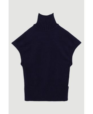 Women's High Neck Knitted Tunic Top