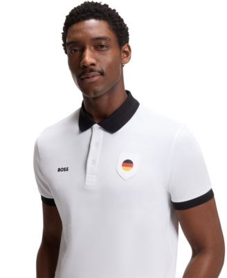 BOSS by Men's Paddy Germany Country Flag Trim Polo Shirt