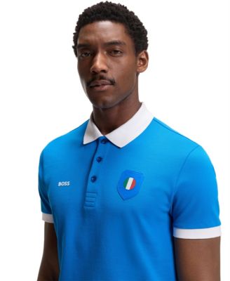 BOSS by Men's Paddy Italy Country Flag Trim Polo Shirt