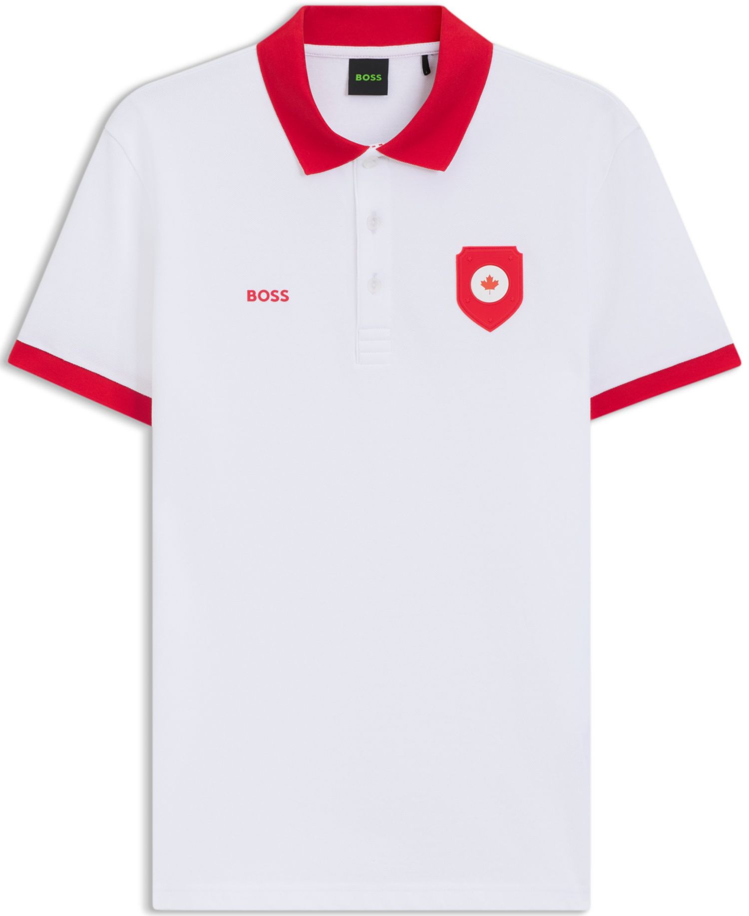 Men's Paddy Canada Country Flag Trim Polo Shirt