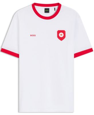 Men's Stretch-Cotton Canada Country Flag Logo T-Shirt