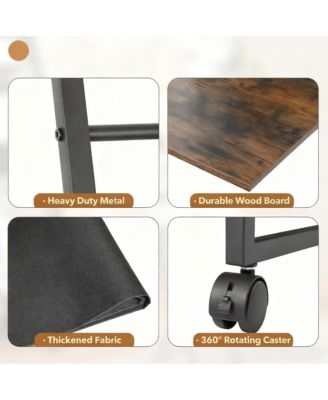 Vinyl Record Storage Stand 4-Tier Display Shelf Rack Wood Metal Frame