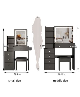 Elegant Modern Wooden Nightstand with 2 Drawers Finish Bedside Table for Bedroom Living Room