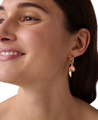 Cubic Zirconia Golden Bloom Drop Earrings