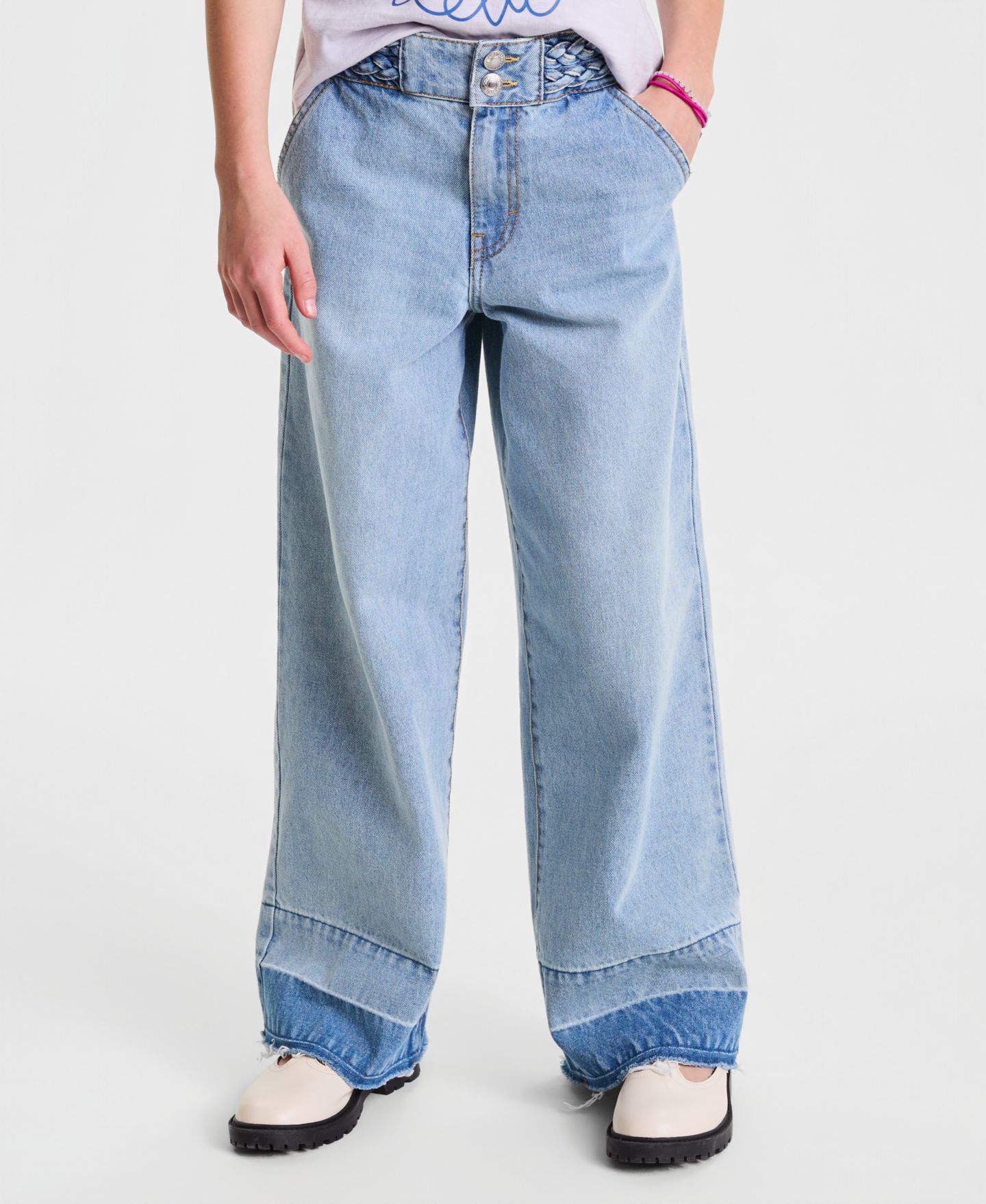 Джинсы Levi's Braided High-Rise Baggy Jeans для девочек, цвет: Hang Up — фото 1