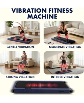 2-in-1 Walking Pad Treadmill with Vibration Plates (SQWPVH15BL)