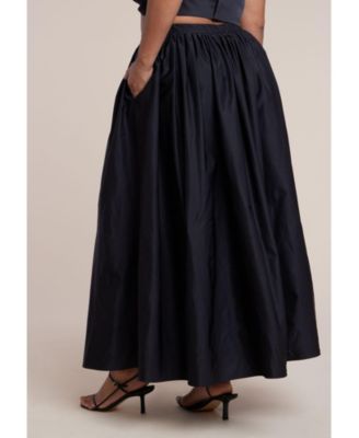 Women's Taffeta Full Maxi Skirt