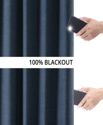 Faux Linen Hotel Blackout Curtain
