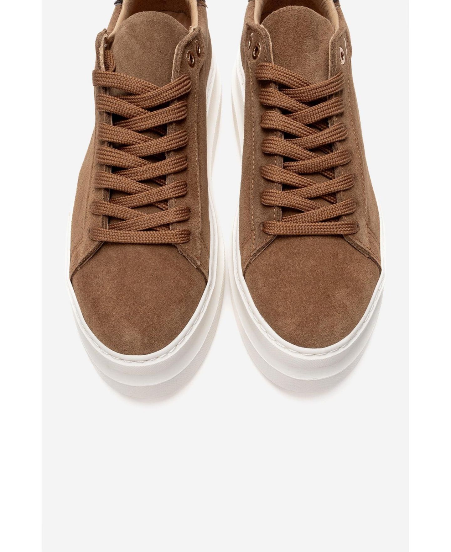 Женские кроссовки Forever & Always Shoes Nera Leather Casual, цвет: Коньячный замшевый — фото 5
