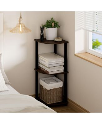 3 Tier Decorative Corner Bookshelf Display Rack.