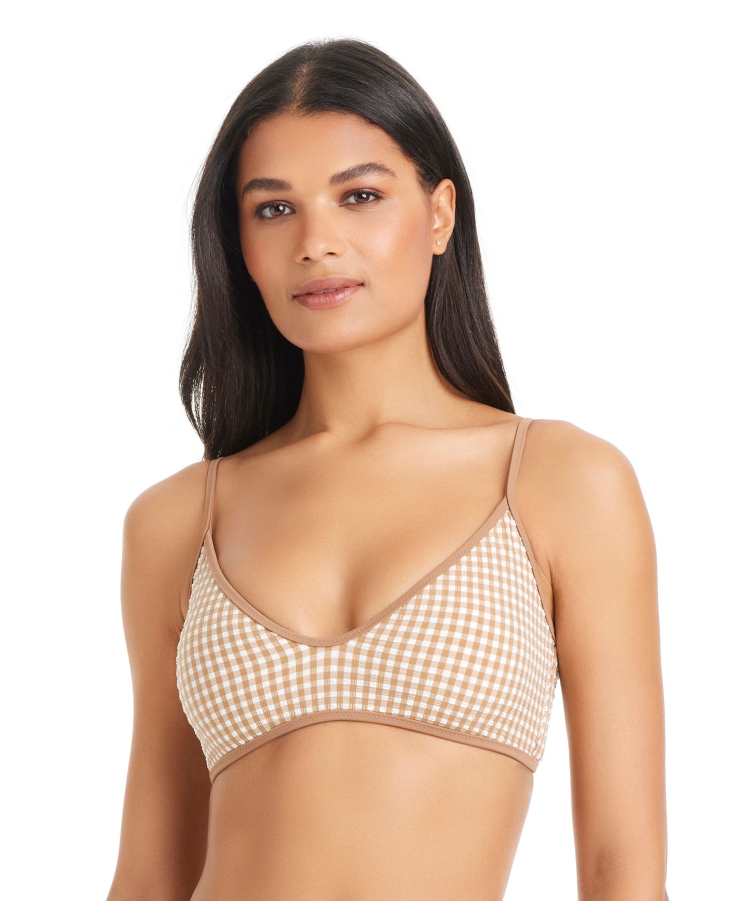 Women's Check Me Out Scoop Neck Bikini Top