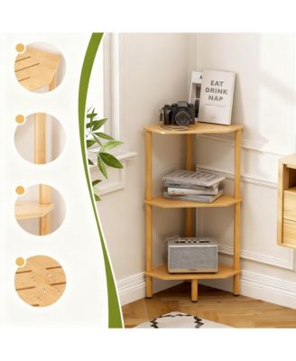 Corner Shelf Stand Storage Organizer for Bathroom Kitchen Bedroom