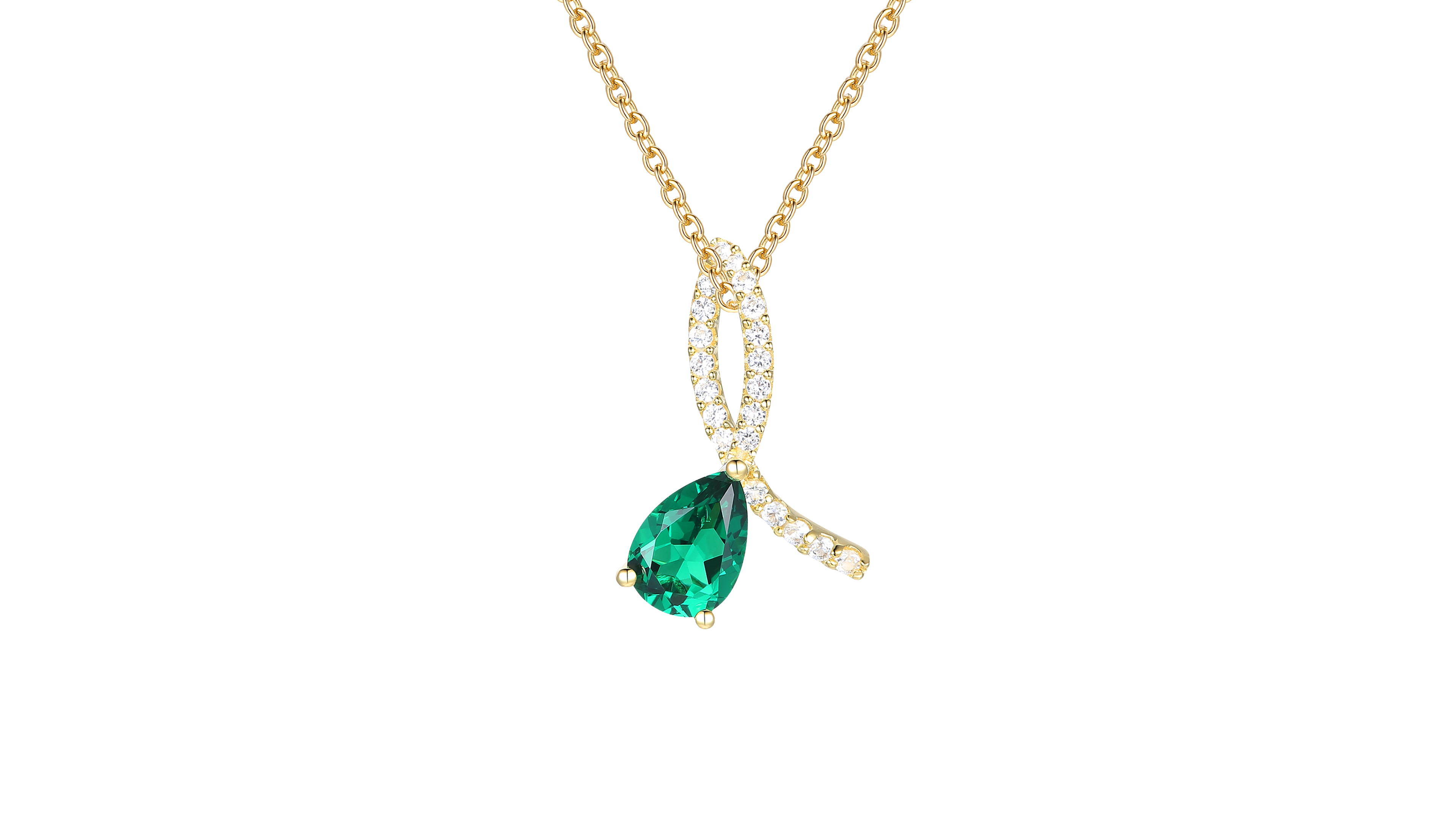 Macy's Lab Grown Ruby (1-3/8 ct. t.w.) & White Sapphire (1/5 Pendant Necklace 14k Gold Over Sterling Silver (Also Available