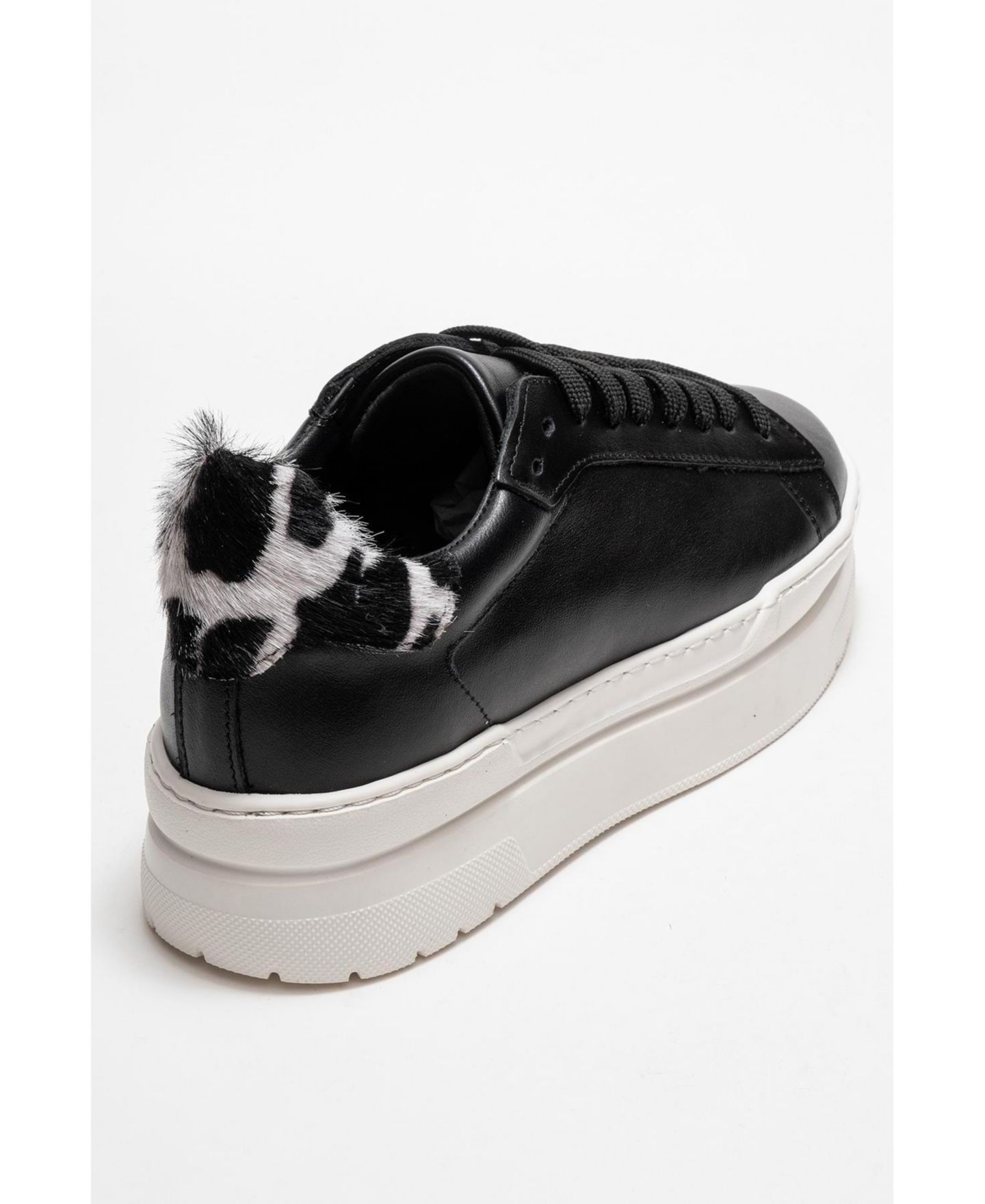 Женские кроссовки Forever & Always Shoes Anabel Leather Platform, цвет: Чёрный кожаный — фото 3