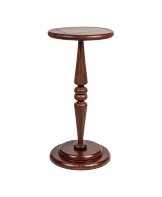Bishop Pedestal 12" Wood Cocktail Side Table