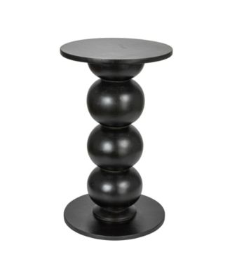 13" Mango Wood Round Over-sized Bubble End Table