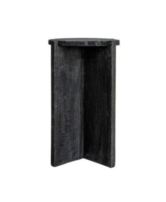 13" Paulownia Wood Round Accent Table