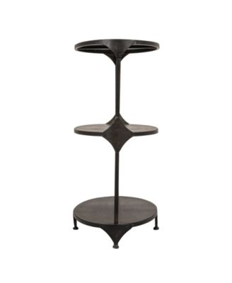 24" Metal Oval 3-Tier Storage Shelf