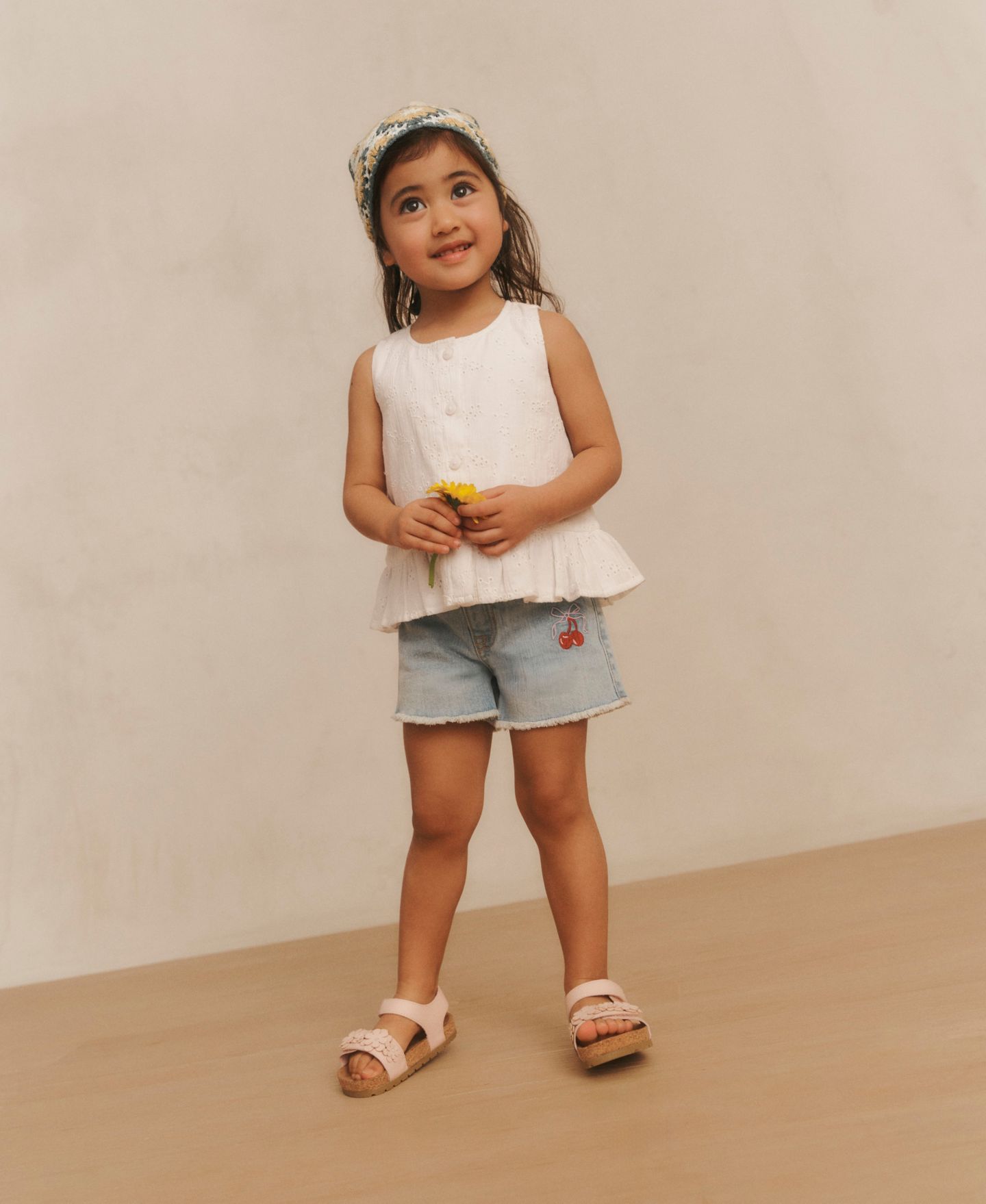 Майка для девочек abercrombie kids с баской и пуговицами, 2T-5T, цвет: Белый — фото 6