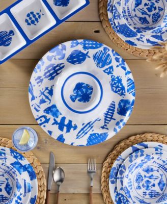 Fish Tale Chip-and-Dip, Relish Tray, and Platter, 3-Pc. Set