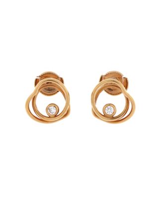 Pre-Owned HERMES Vertige Coeur Stud Earrings - 18k rose gold 2125$