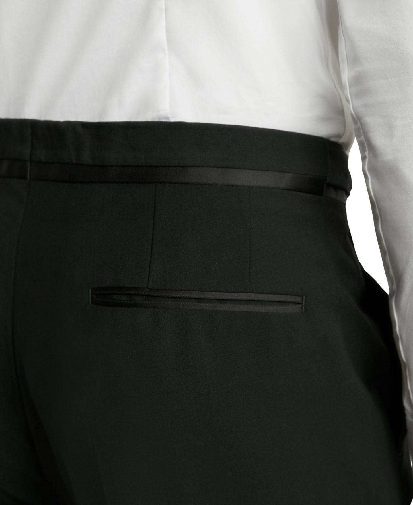 Мужские брюки REISS Poker Tailored-Fit Wool-Blend Tuxedo, цвет: Чёрный — фото 2