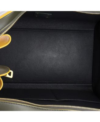 Small Bicolor Trapeze Bag Leather