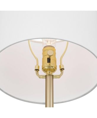 Maris 20" High Glass and Satin Brass Table Lamp Set with Dimmer