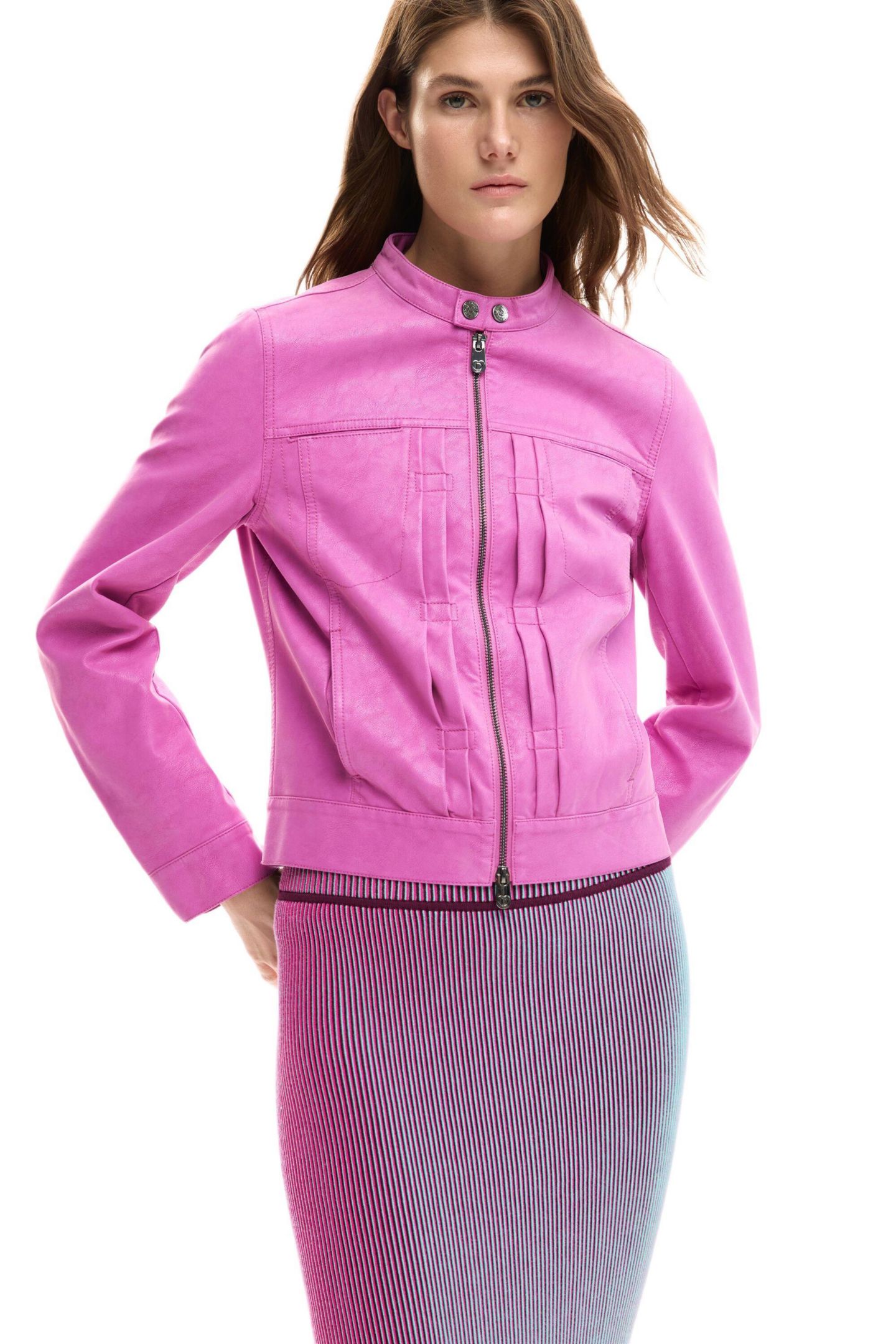 Женская куртка Desigual Jacket faux leather — фото 3