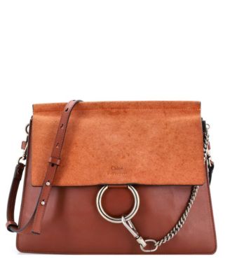 Medium Faye Shoulder Bag Leather and Suede