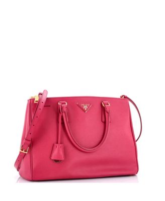 Medium Double Zip Lux Tote Saffiano Leather