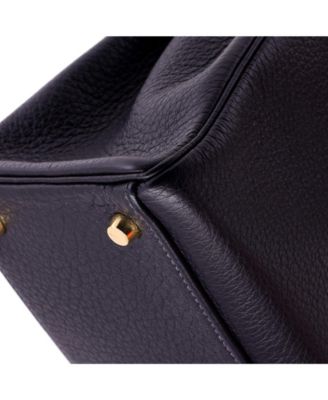 Kelly 32 Handbag Blue Togo with Gold Hardware