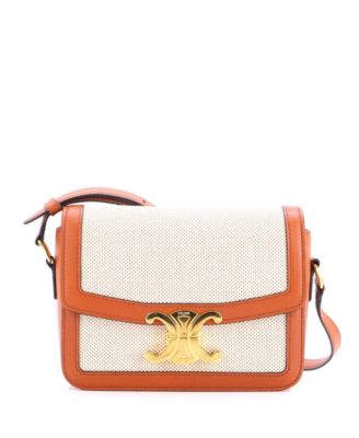 Teen Triomphe Shoulder Bag Canvas with Leather