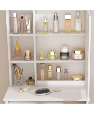 Durable Premium High Gloss Mirrored Nightstand with 2 Drawers Modern Bedroom End Table