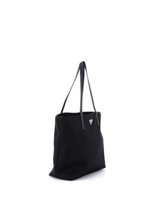 Medium Padded Open Tote Tessuto with Saffiano Leather