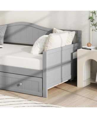 Pine Wood Twin Daybed with Trundle